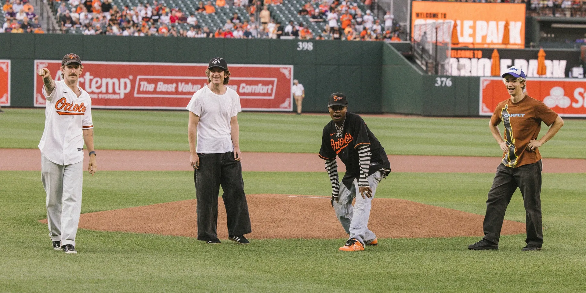 Turnstile Throw First Pitch at Baltimore Orioles Game: Watch